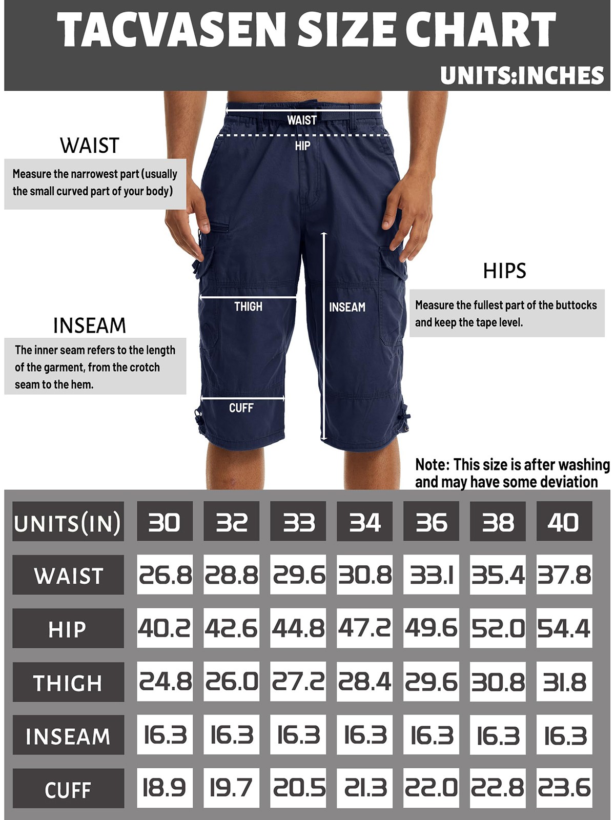 Men’s Capri Shorts Long Cargo Shorts Below Knee Shorts 3/4 Cotton Casual Shorts
