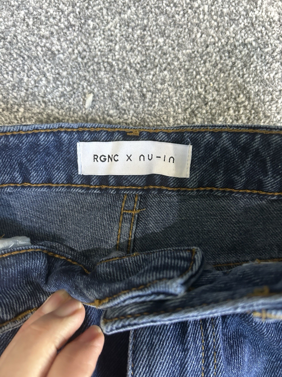 RGNC x Nu-In Womens High Rise Tapered Mom Jeans – W28 L30