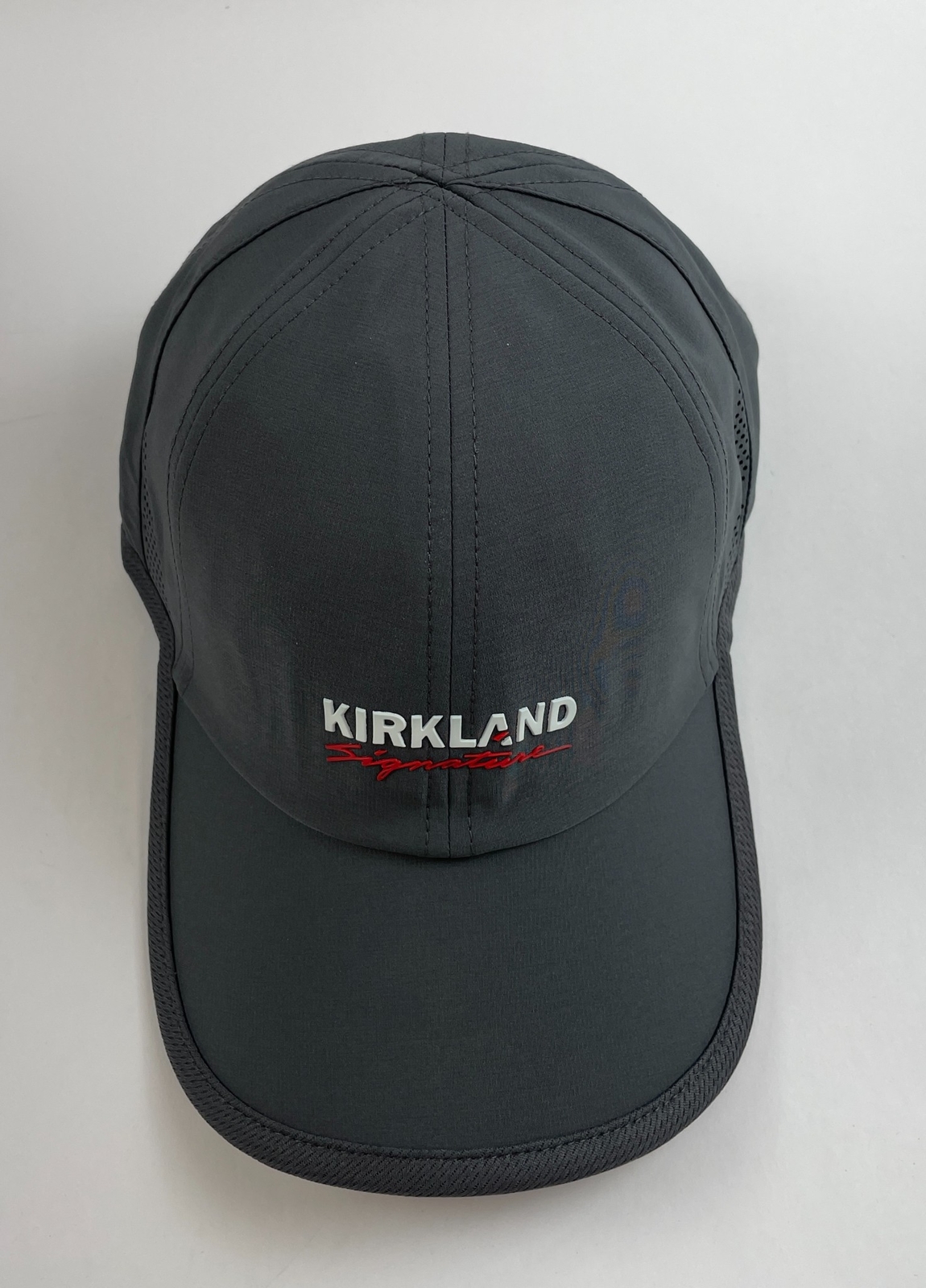 Kirkland Signature Logo Premium Costco Hat Moisture-Wicking Unisex Gray Black