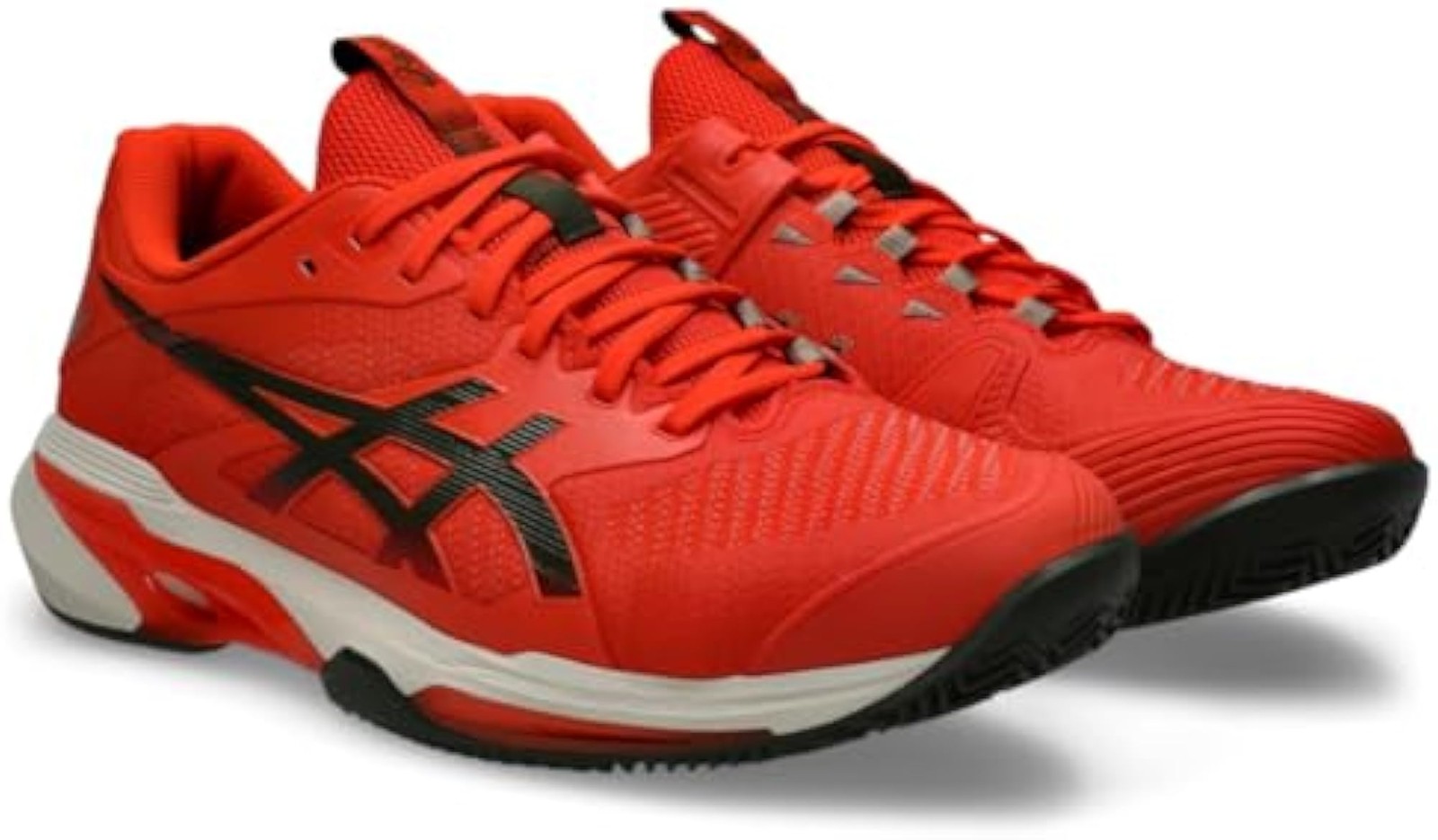 ASICS Men’s Solution Speed FF 4 Clay Tennis Shoes, 6.5, Cherry Tomato/Vintage Kh