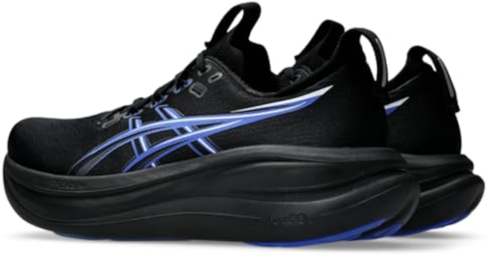 ASICS Men’s Gel-Nimbus 28 Running Shoes, 10.5, Black/NEON Blue – Black/Neon Blue