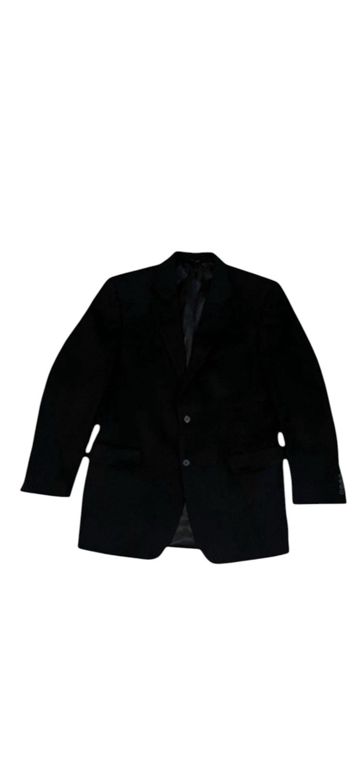 Jos A Bank 100% Camel Hair Sport Coat Blazer Black Mens 42L 2 Button Classic