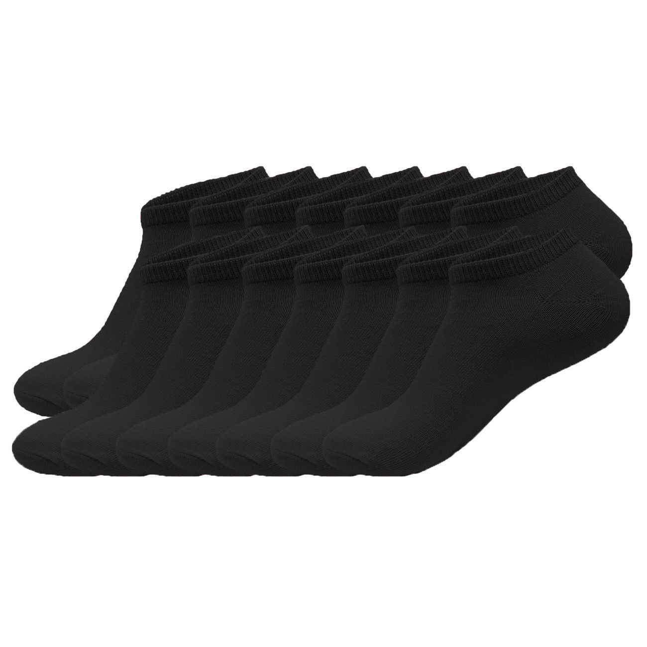 3-12 Pairs Unisex Black Ankle Quarter Socks Cotton Sports Athletic Low Cut Socks