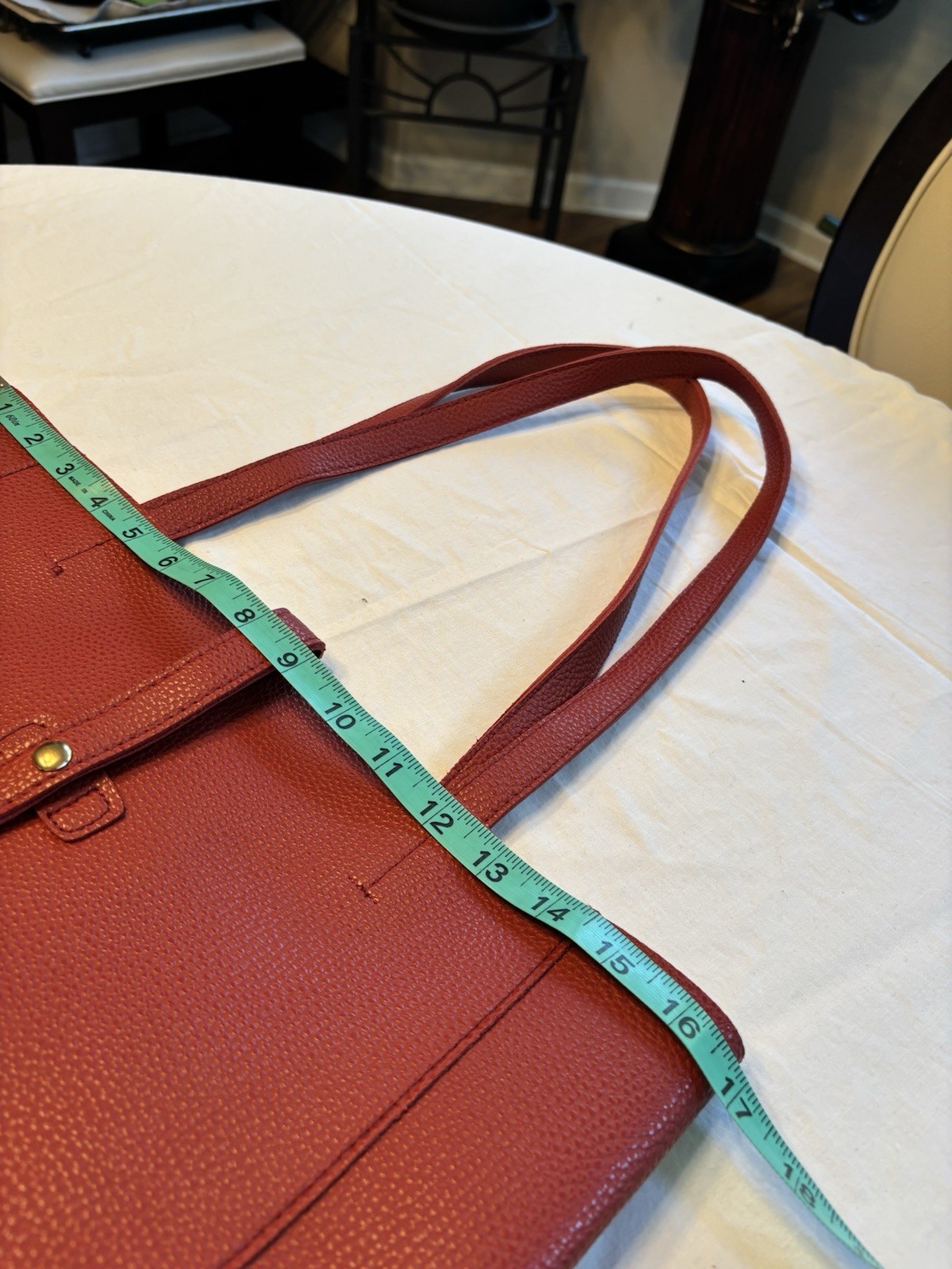 Red Faux Leather Mob Wife Tote