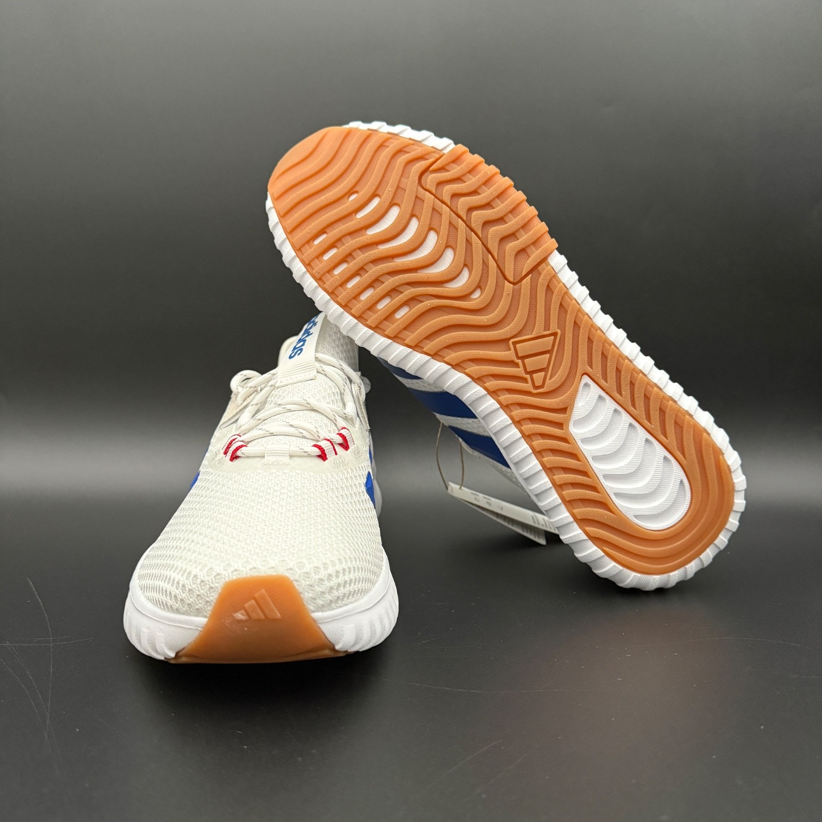 adidas Kaptir 4.0 Cloud White Royal Blue Men Road Running Shoes #527