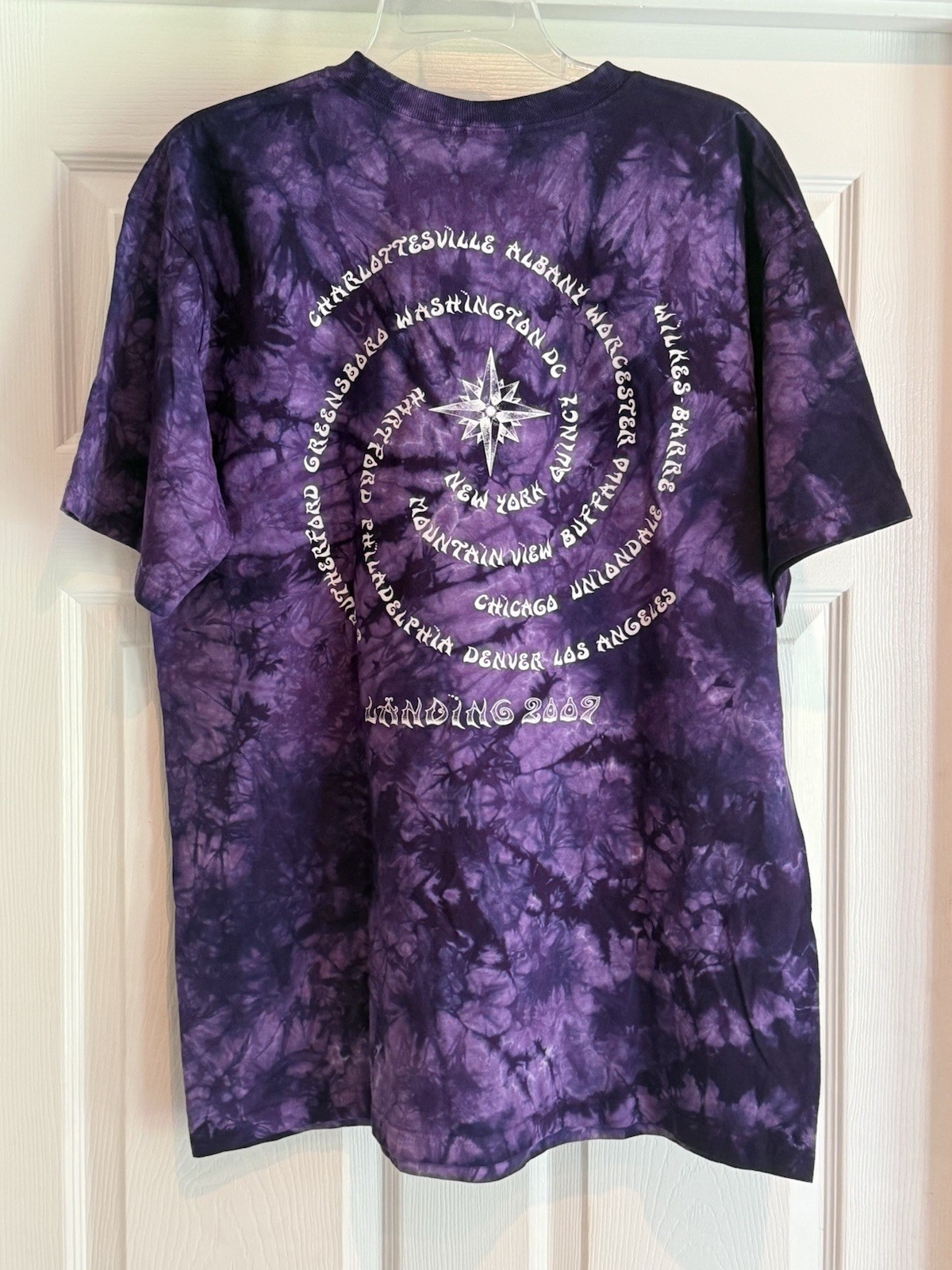 The Dead 2007 Tour Tie Dye T-Shirt Purple NOS New Old Stock Grateful Dead