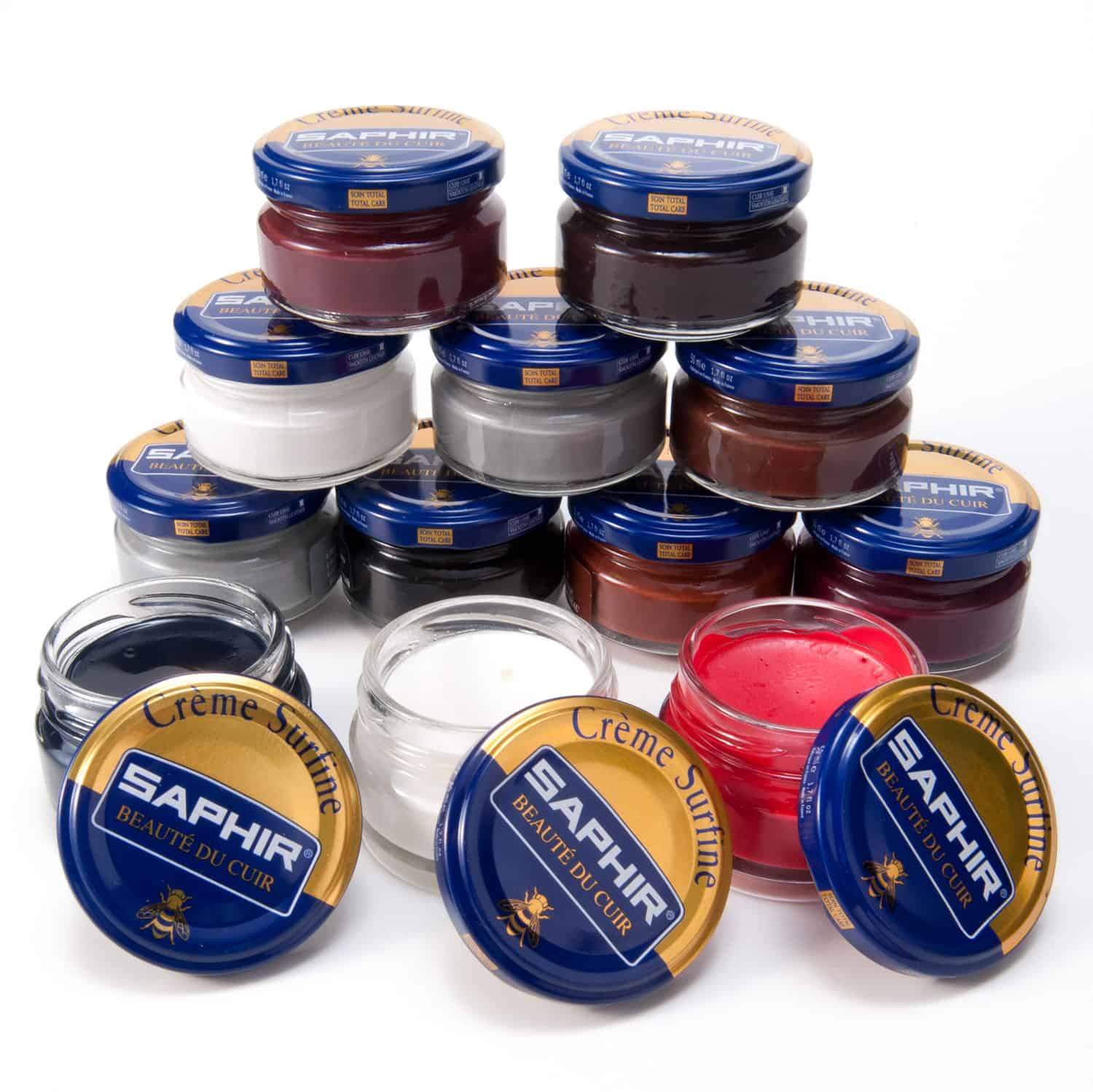 SAPHIR CREAM SURFINE PREMIUM SHOE POLISH – 1.48 oz ALL COLORS Made in France