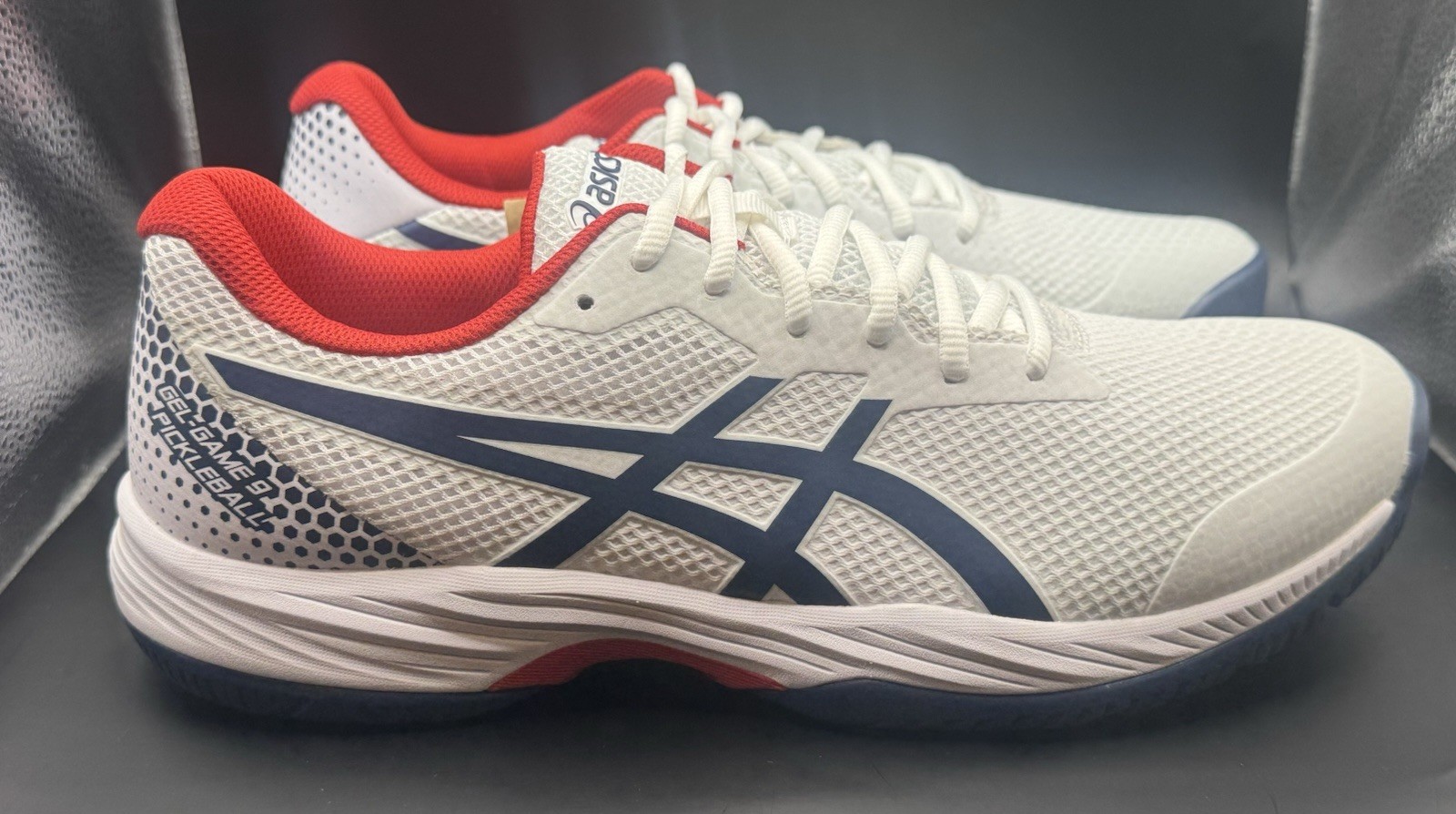 Asics Men’s Gel-Game 9 Pickleball Shoes White/Night Sky (1041A416-100)