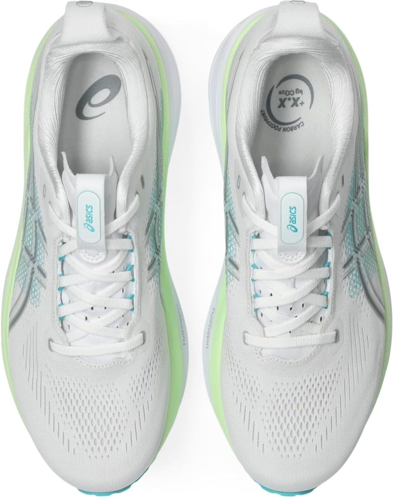 ASICS, Men’s, Gel-Kayano 33, White/Energy Aqua, 14, Wide – White/Energy Aqua – 1