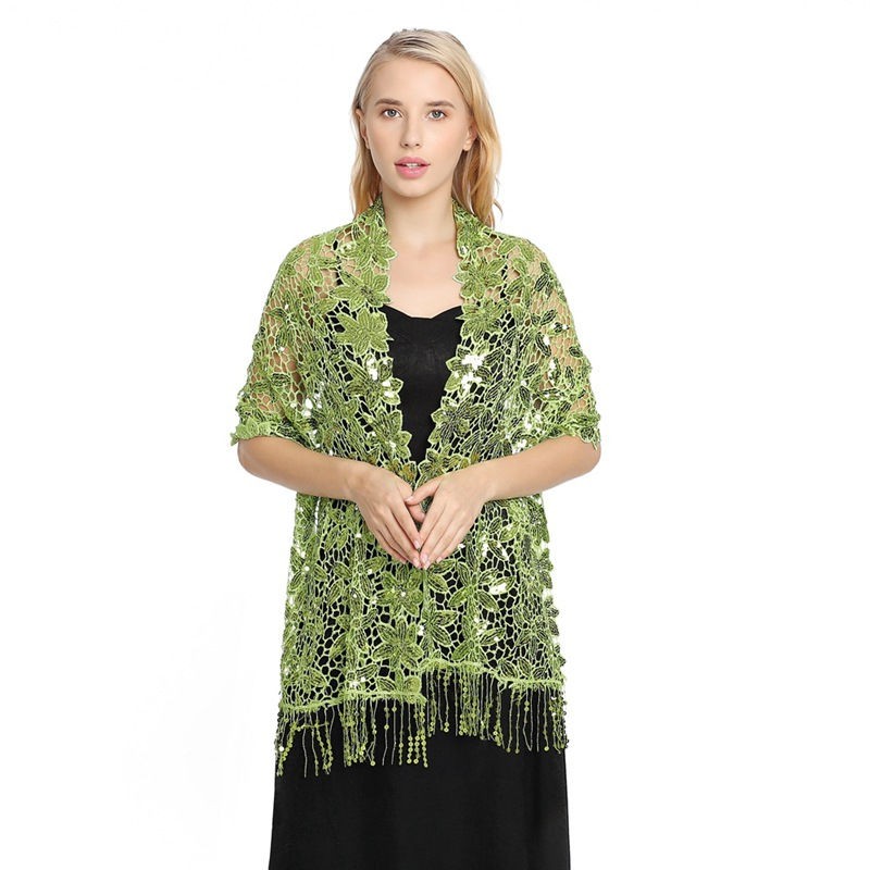 Sequin Tassel Shawl Water Soluble High-End Evening Gown Shawl Cheongsam Women