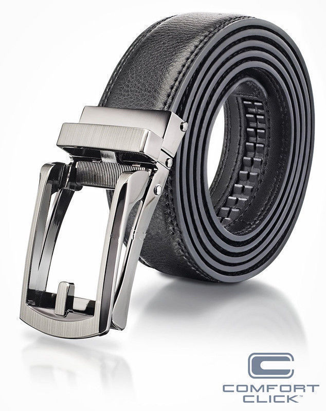 COMFORT CLICK Leather Belt Automatic Adjustable Men Gift As Seen On TV US Seller