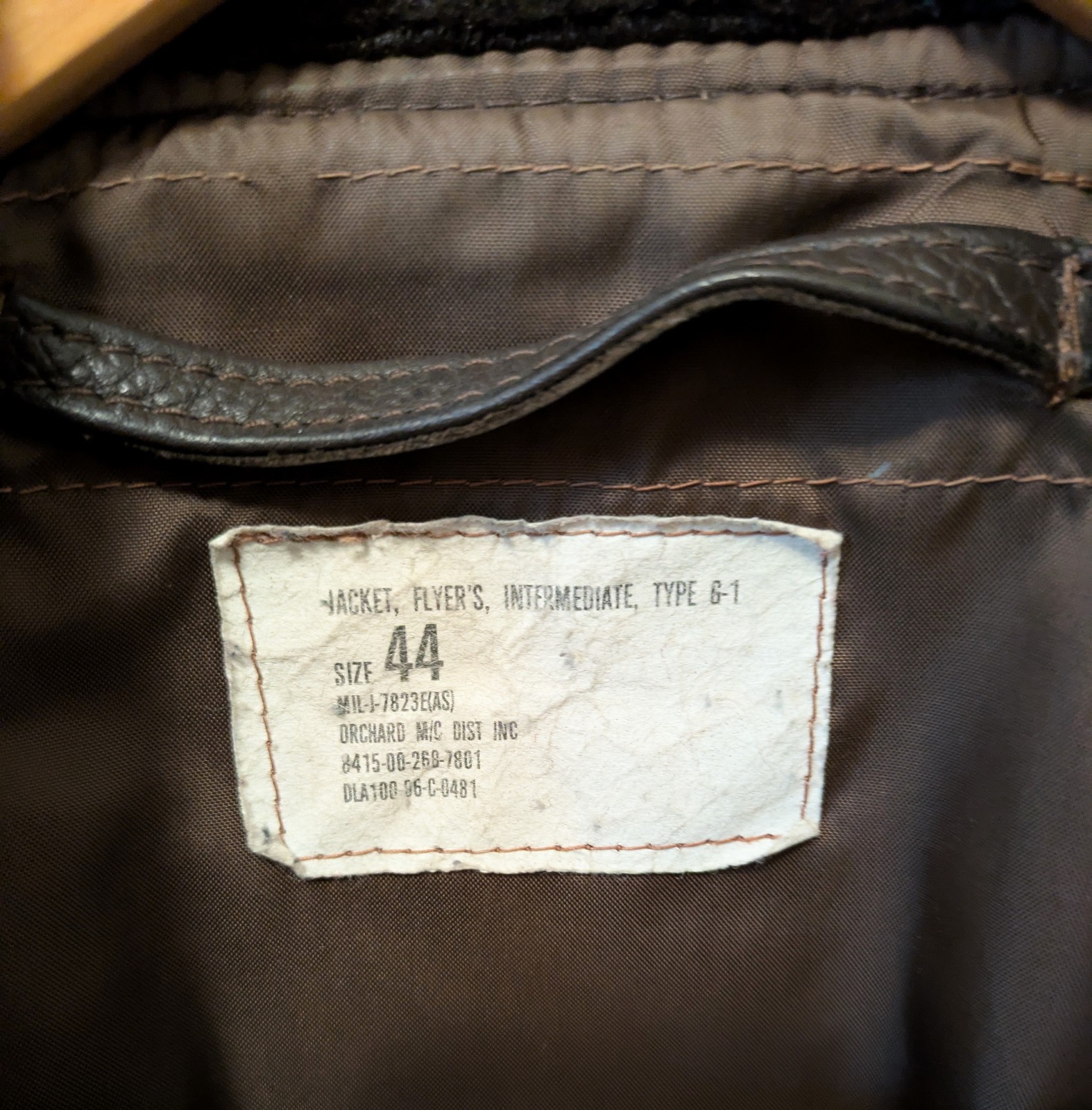 Leather Bomber Jacket – Orchard Flyer’s Intermediate, Type G-1 size 44