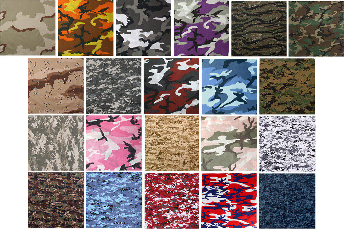 Rothco Camo Bandana Cotton Sport Biker Head Face Wrap Camouflage Bandanna 22″