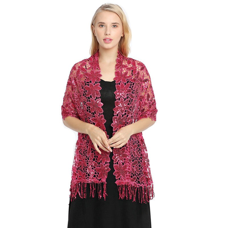 Sequin Tassel Shawl Water Soluble High-End Evening Gown Shawl Cheongsam Women