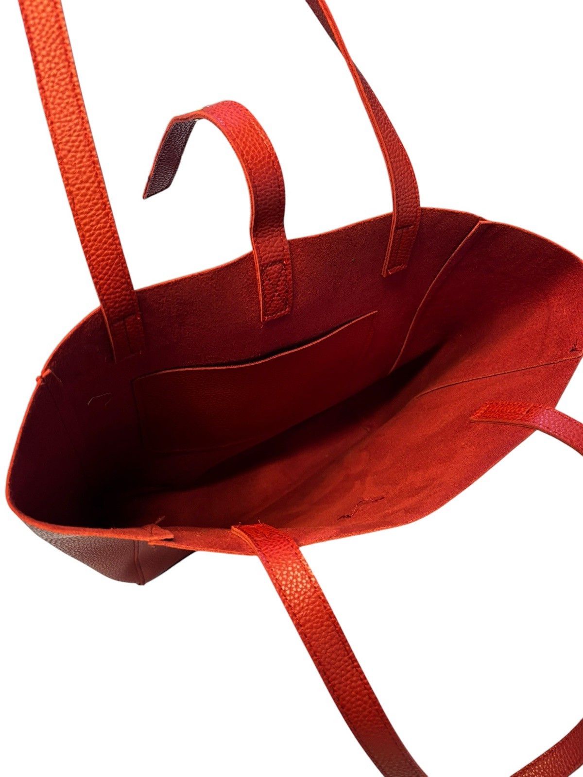 Red Faux Leather Mob Wife Tote