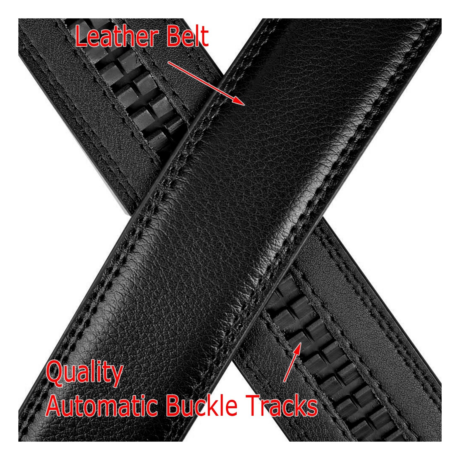 Lot Genuine Leather Mens Ratchet Belt Belts For Men Adjustable Automatic Buckle