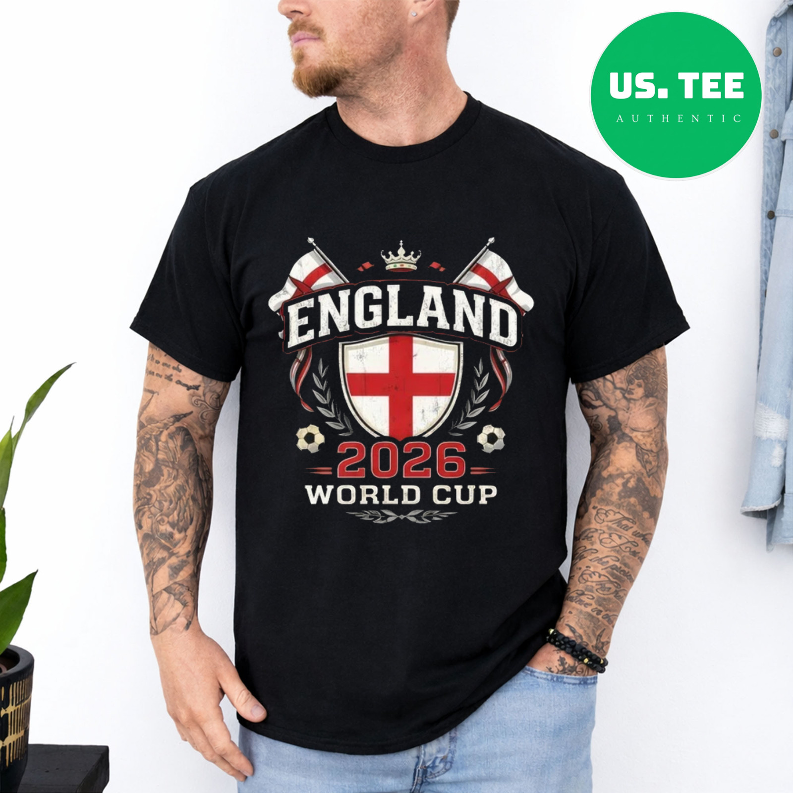 England World Cup 2026 Football Fan T Shirt English Soccer Graphic Tee