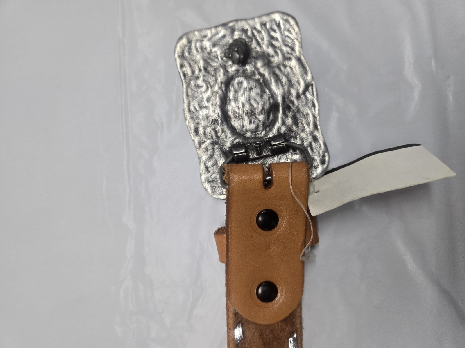 Krazy Cow Leather Belt With Faux Turquoise Buckle, Style 8180T
