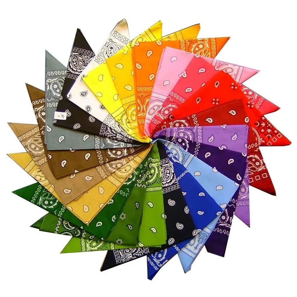 USA Seller 100% Cotton Paisley Bandanas 22″X22″ Scarf Head Neck Bandannas