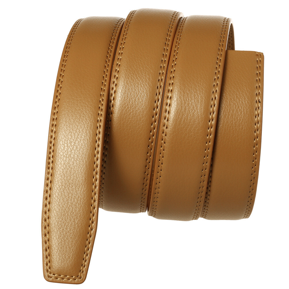 3.1cm Business Men’s Automatic Buckle Belt Multicolor Leather Ratchet Strap Gift