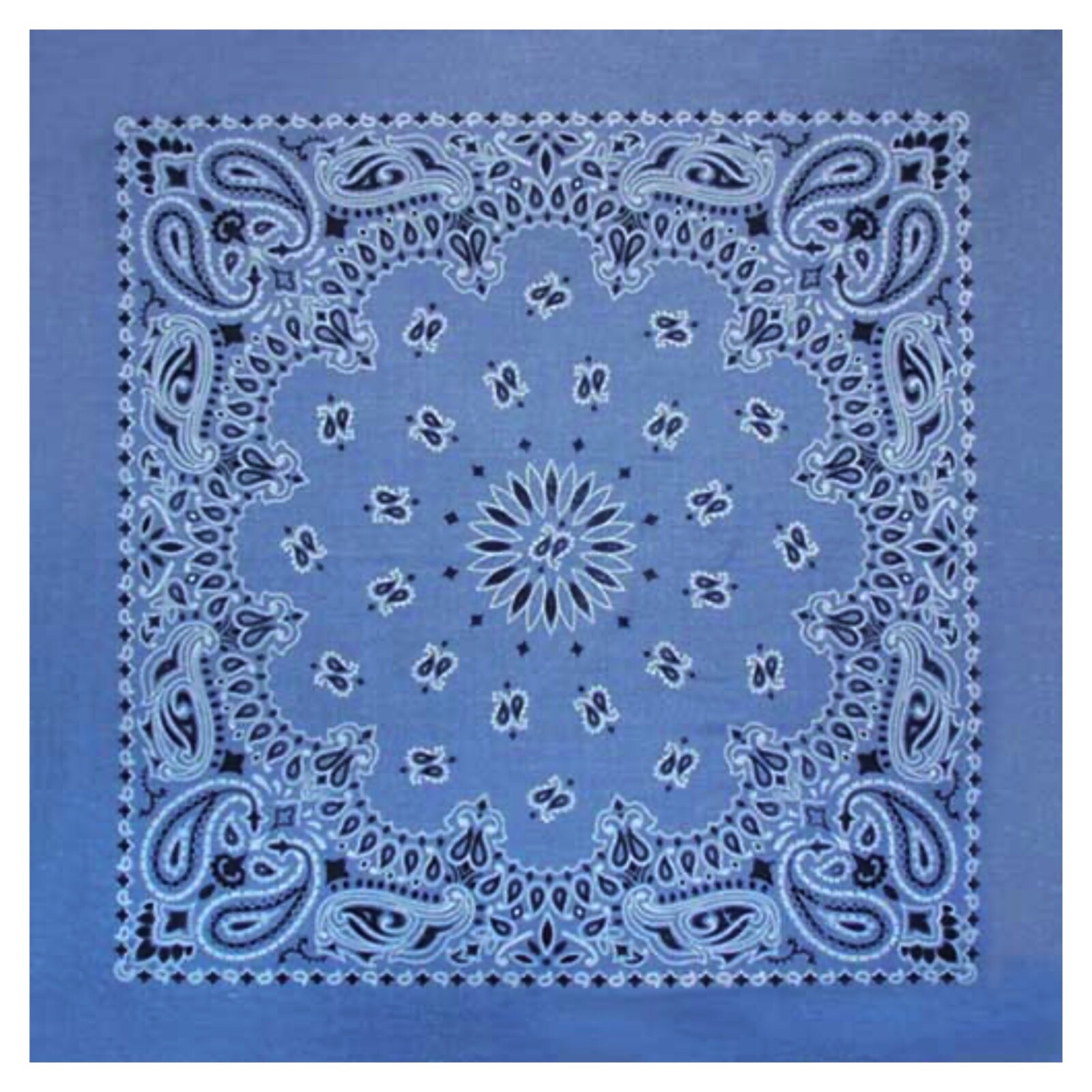 Big 35×35 inch Bandanna Made in USA, Hav-A-Hank 1 Sided Print 100% Cotton