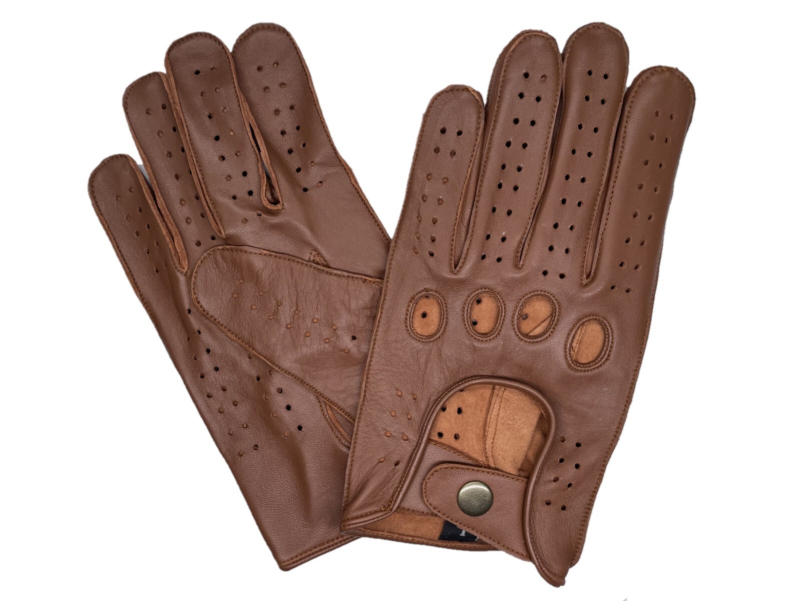 MEN’S CHAUFFEUR SHEEPSKIN LEATHER CAR DRIVING GLOVES (Finished Sewn Knuckles)