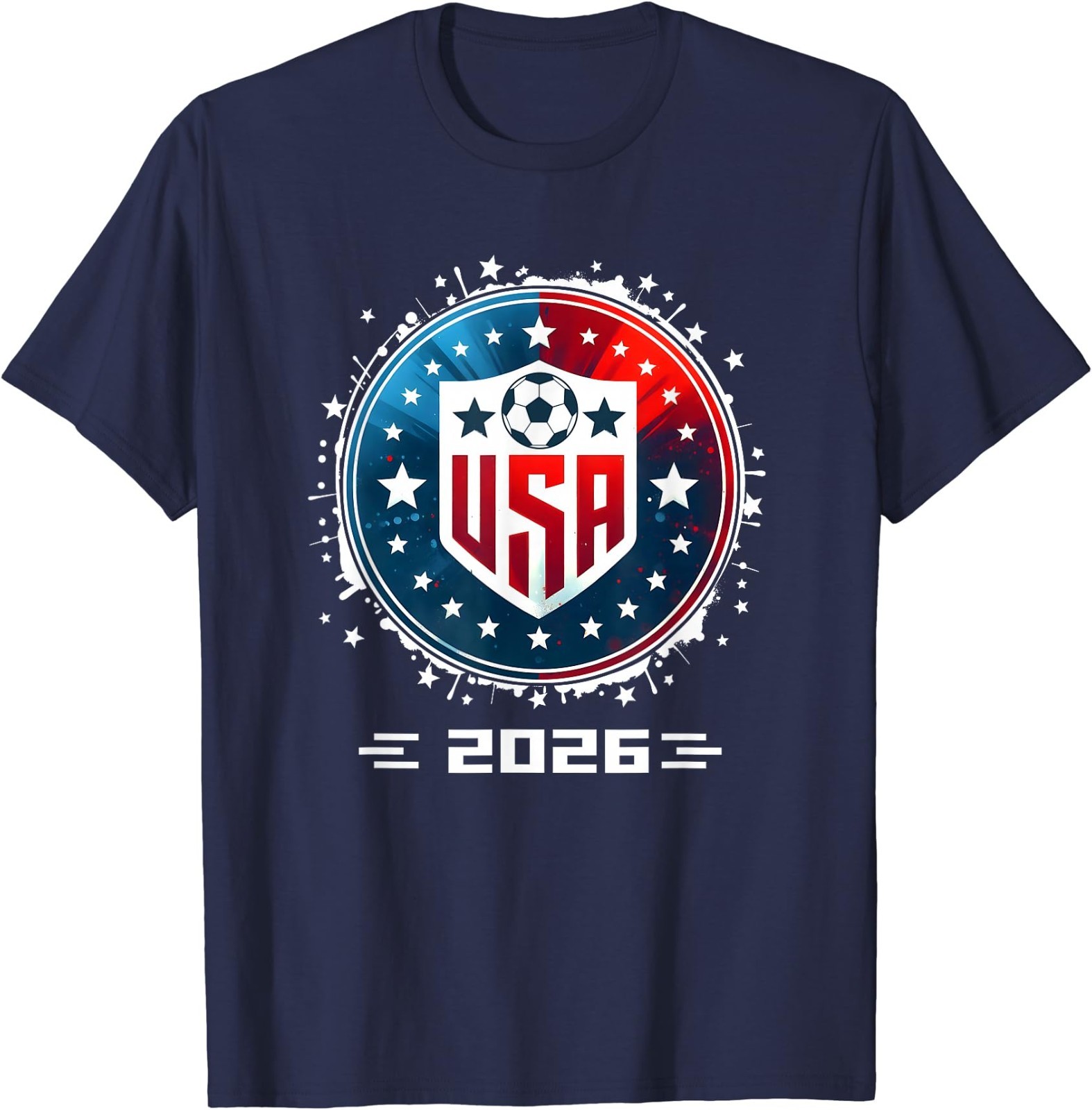 USA Soccer Player Men Soccer T-Shirt Football Fan Tee Patriotic Sports Gift