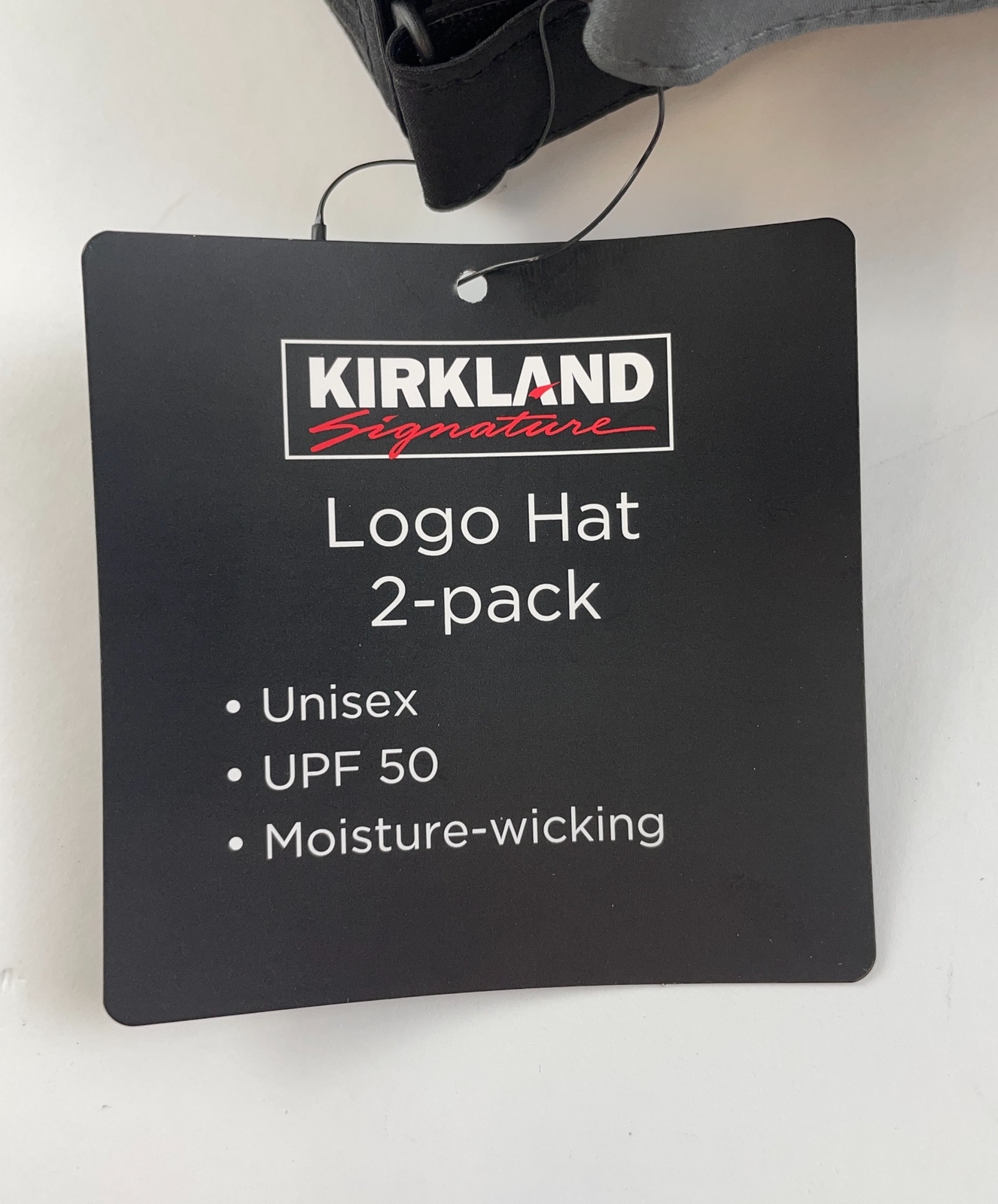 Kirkland Signature Logo Premium Costco Hat Moisture-Wicking Unisex Gray Black