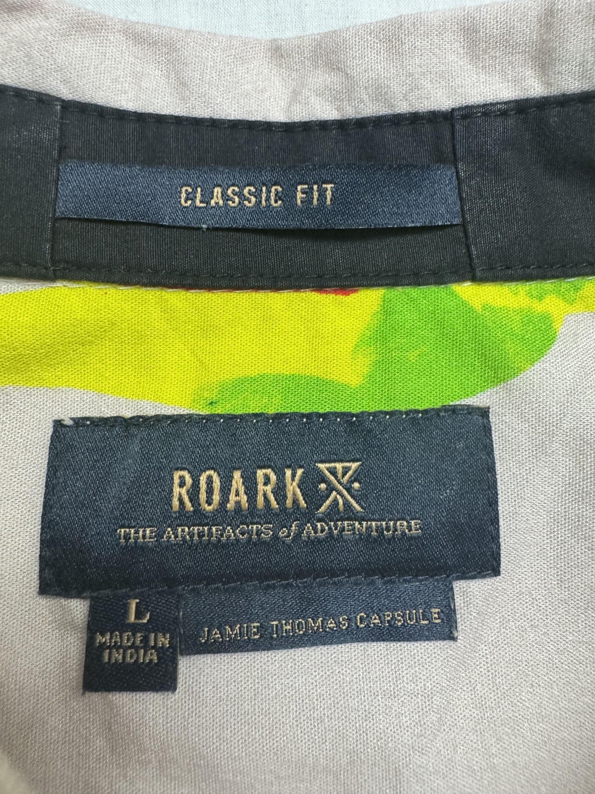 Roark Shirt Mens Large Parrot Tropical Button Up Jamie Thomas Capsule RW590