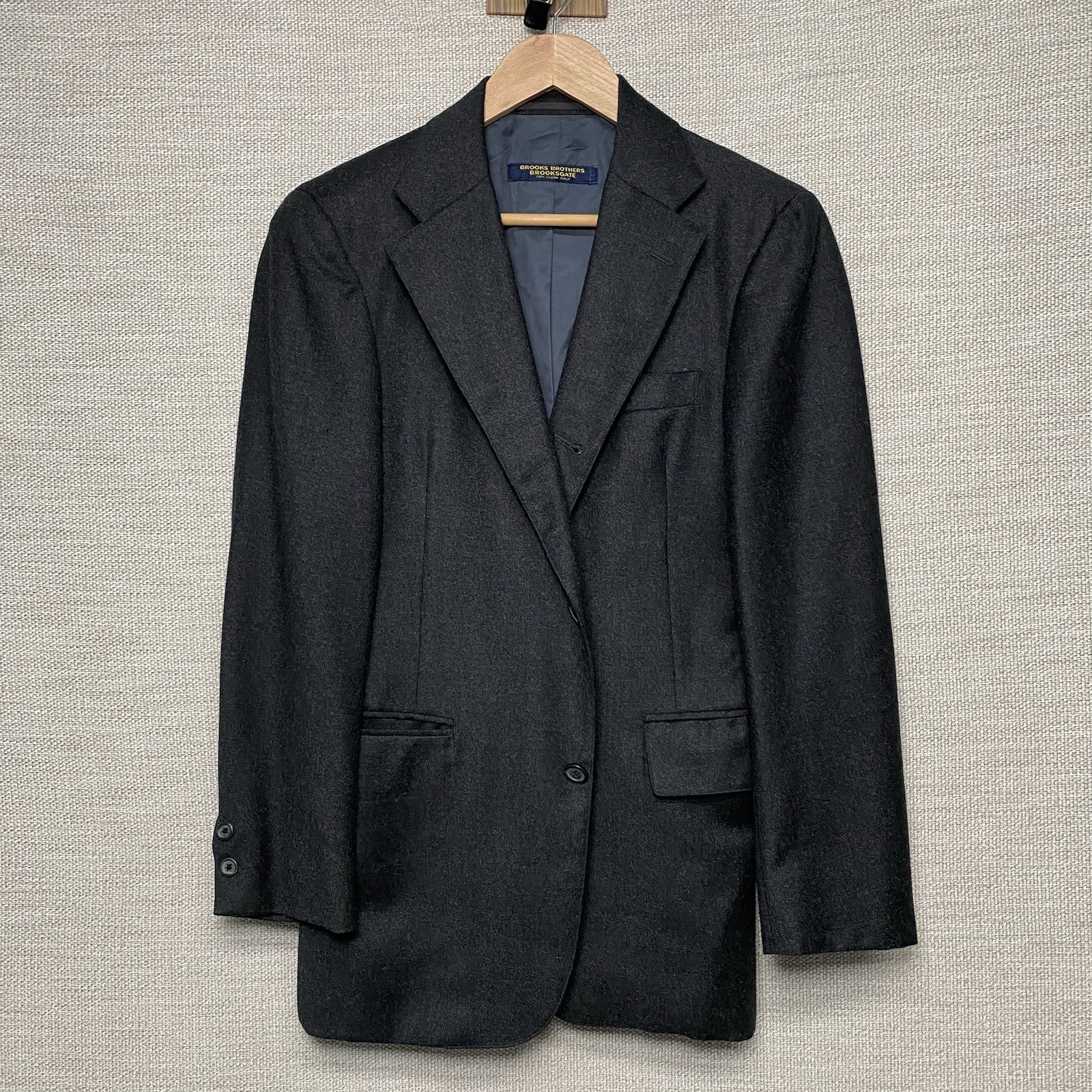 70s Brooks Brothers Brooksgate 2 Piece Suit (34R 28×28) 3/2 Roll Flannel Wool