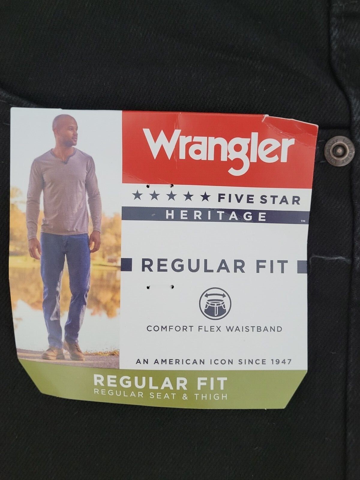 New Wrangler Performance Series Regular Fit Comfort Flex Waistband Jean Mens