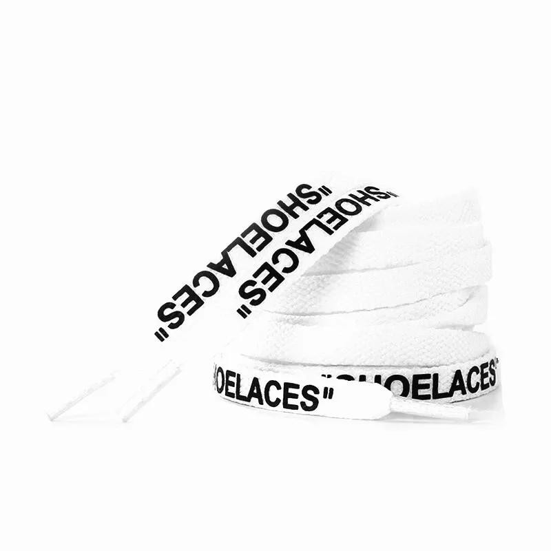 Silicone Printing Shoelaces with Zip Tie Off White the Ten Shoelaces for Sneaker