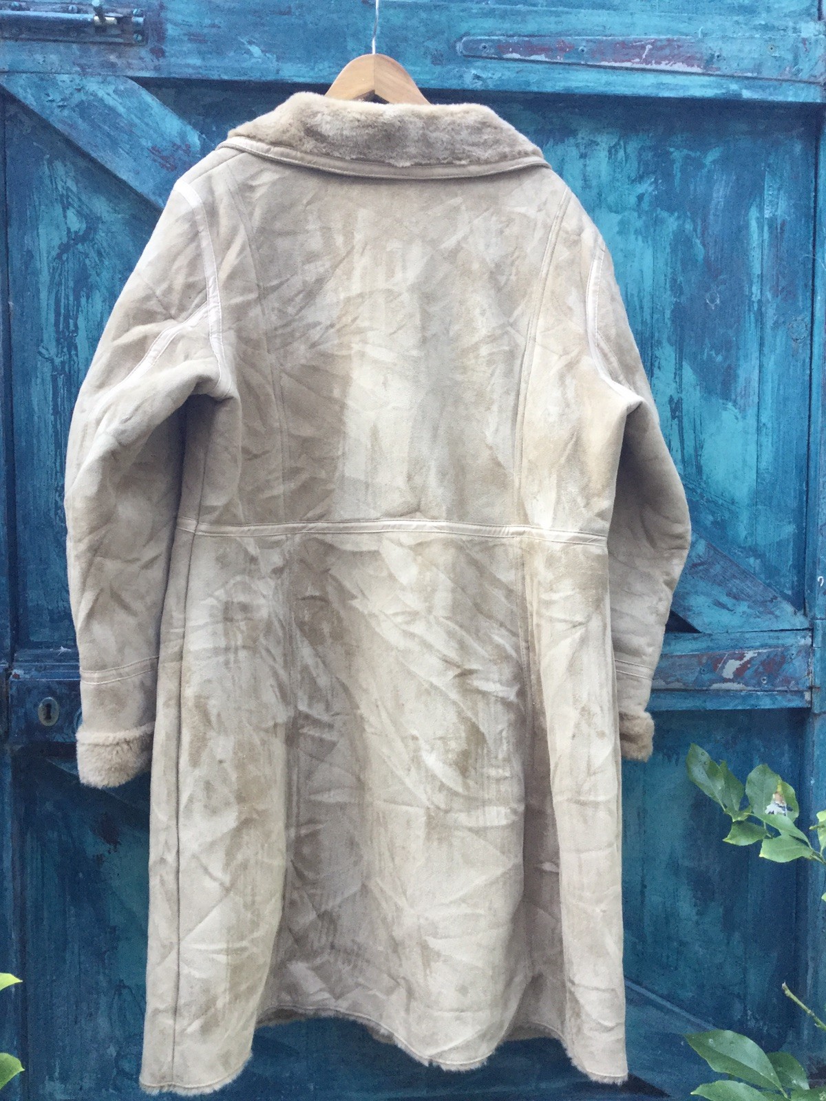 WOMENS SHEEPSKIN COAT VEGAN SUEDE UNIQUE