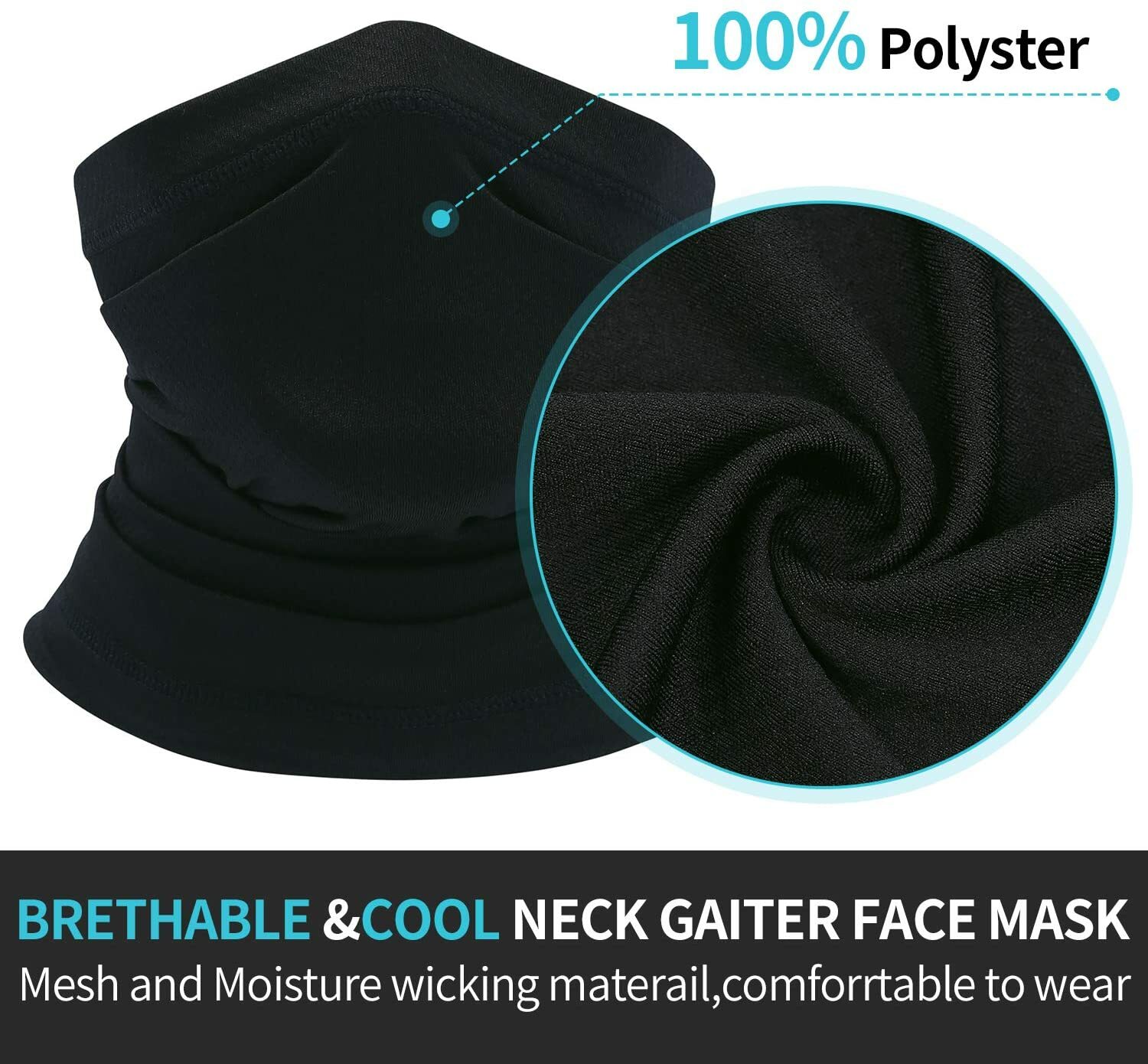 FACE MASK Bandana Neck Gaiter Headbands Scarf Reusable Breathable UV Sun Shield