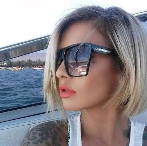 XXL OVERSIZED “Lauren” Women Sunglasses Flat Top Square Shadz Gafas ROSE