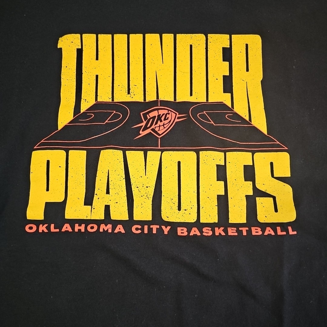 2025 NBA Playoffs Series 2 Game 2 OKC Thunder Shirt Mens Black XL