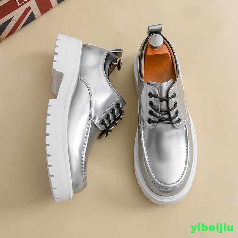Mens Evening Lace Up Patent Leather Round Toe Derby Evening Shoes Oxford Man New