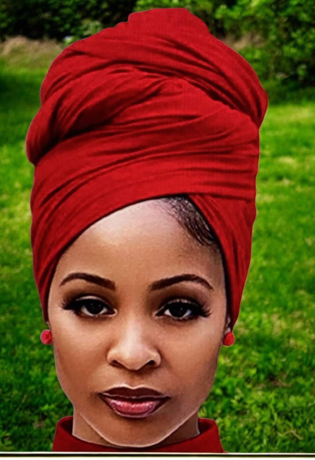 African Head Wrap Turban Stretch Jersey Long Scarf Soft Hair Wrap USA Seller