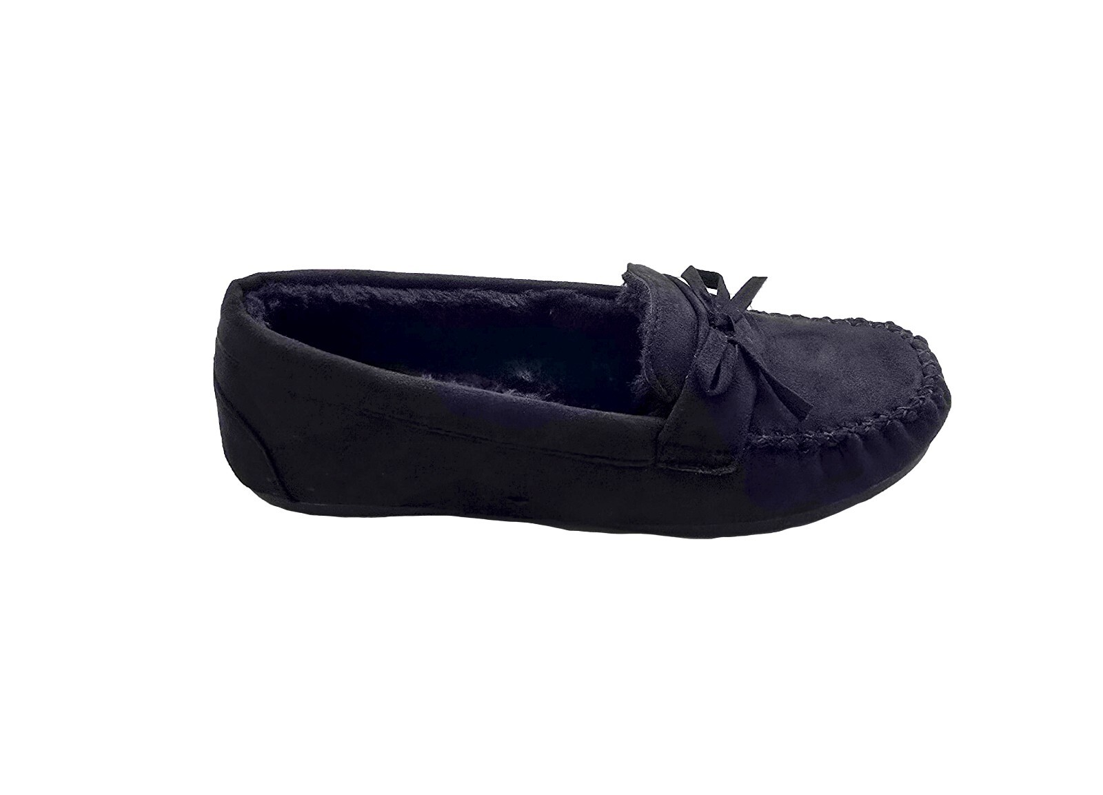 Moccasins Women Slip On Indoor Outdoor Shoe Slipper Fur Loafer #985