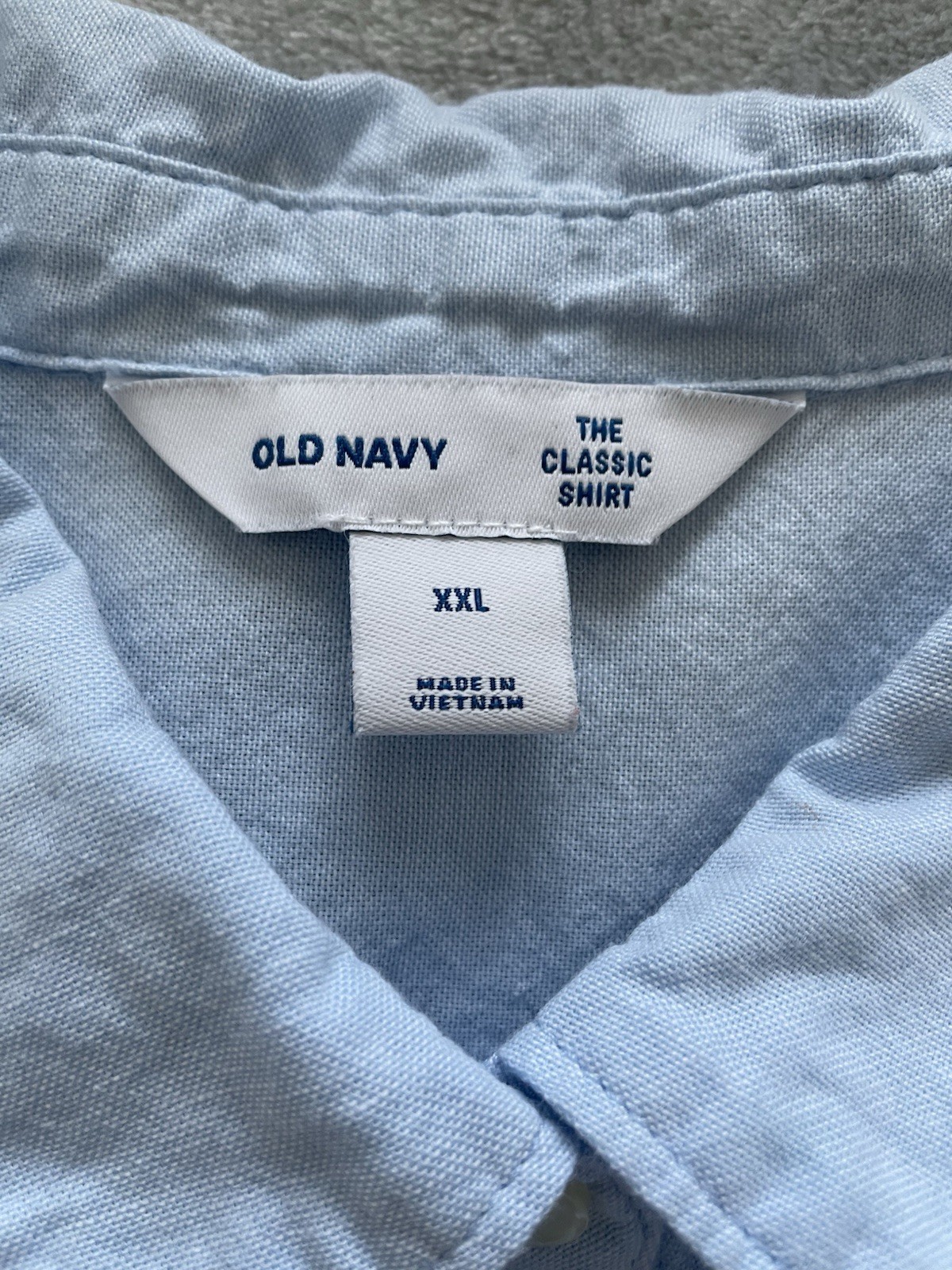 Old Navy Classic Women’s Shirt XXL Blue Oxford Button Front 100% Cotton Top
