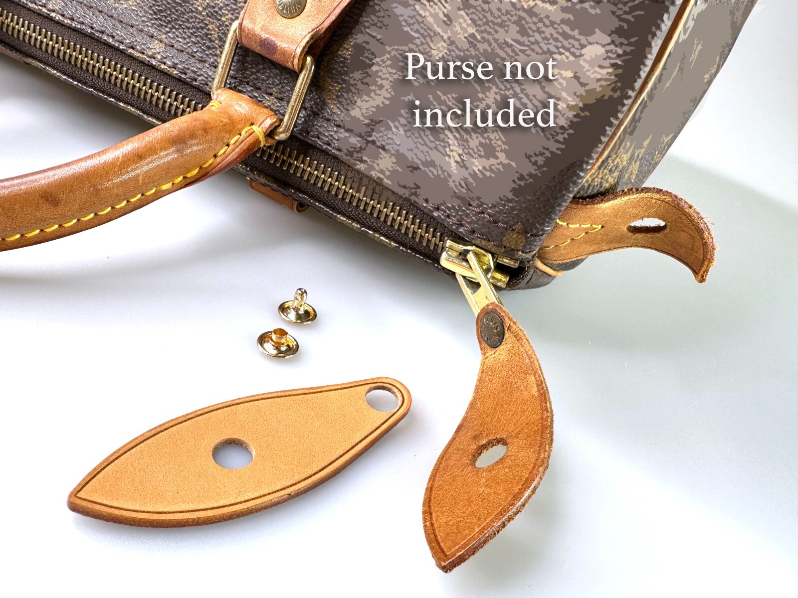 Dressupyourpurse Vachetta Leather Zip Pull zipper puller for Speedy 25 30 35 40