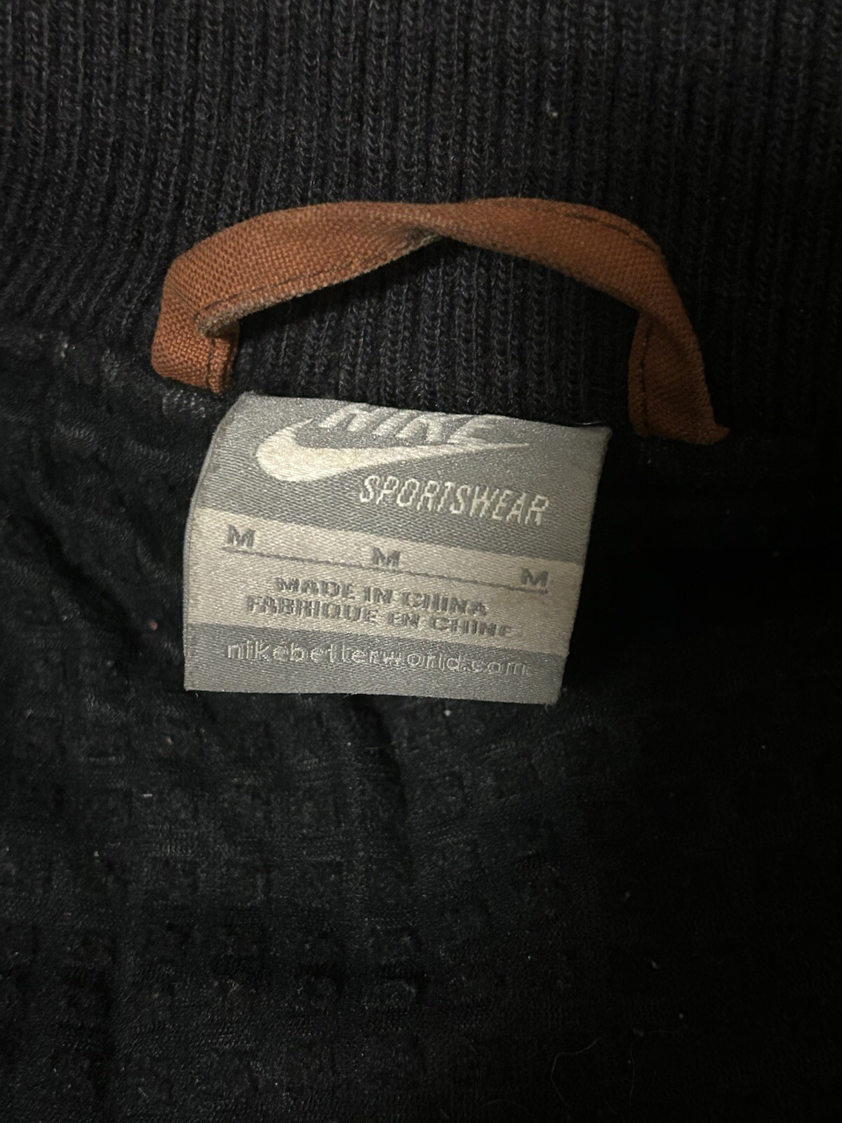 Nike Varsity Jacket Black And Brown (Returns Accepted)