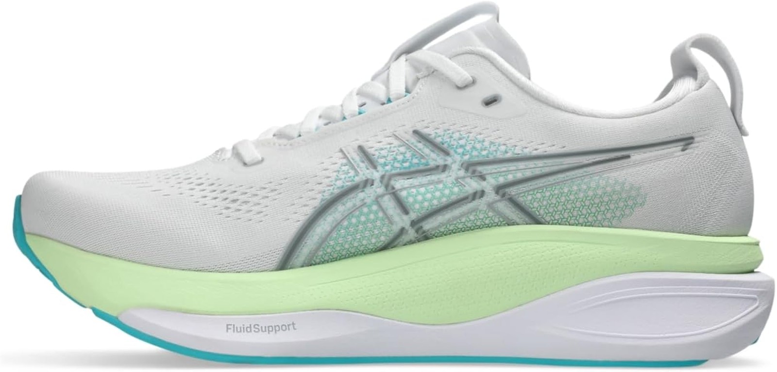 ASICS, Men’s, Gel-Kayano 33, White/Energy Aqua, 12, Wide – White/Energy Aqua – 1