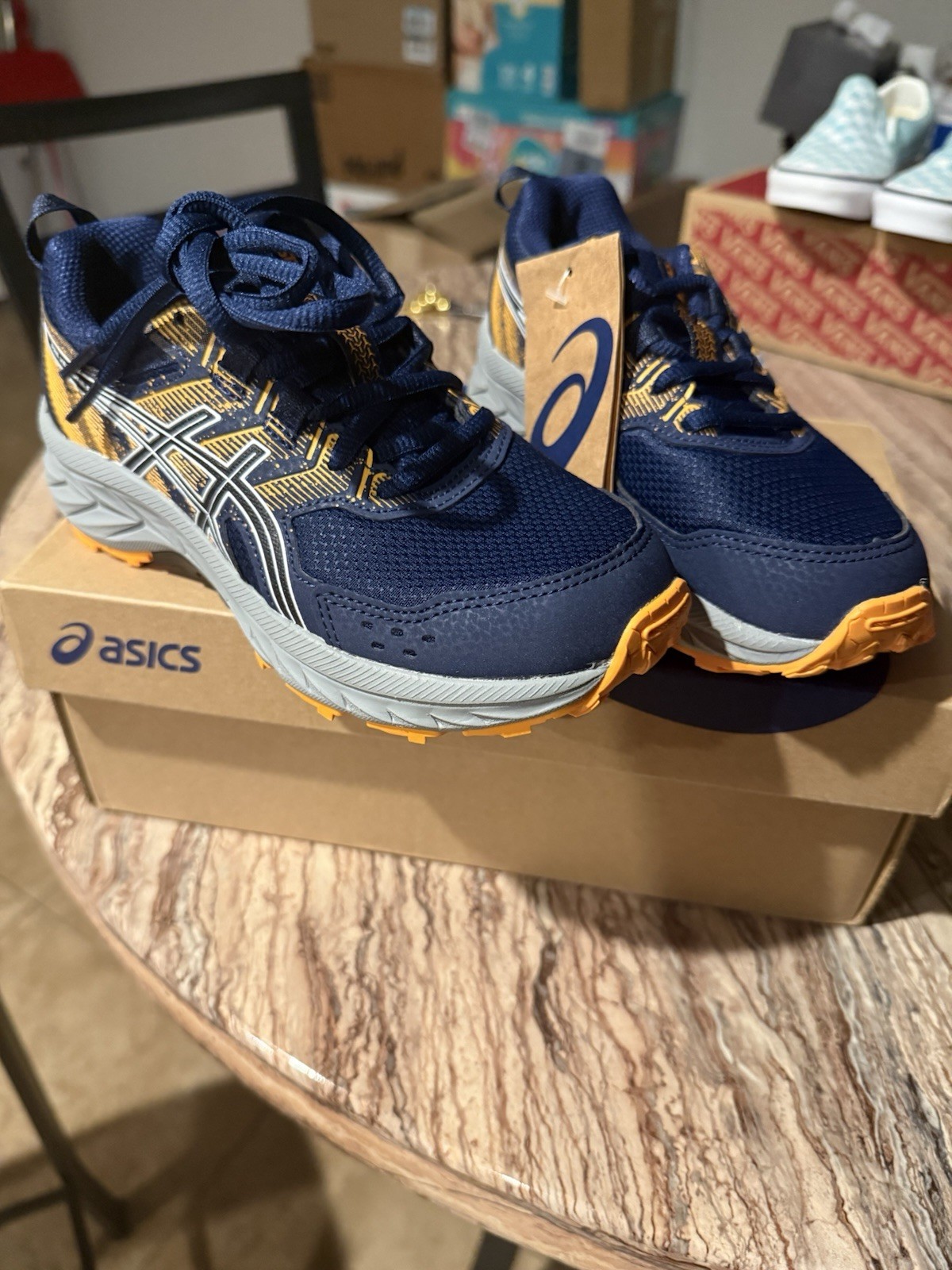 ASICS Teens Athletic Sneakers Low Top Lace-Up Blue Rubber Outsole New in Box