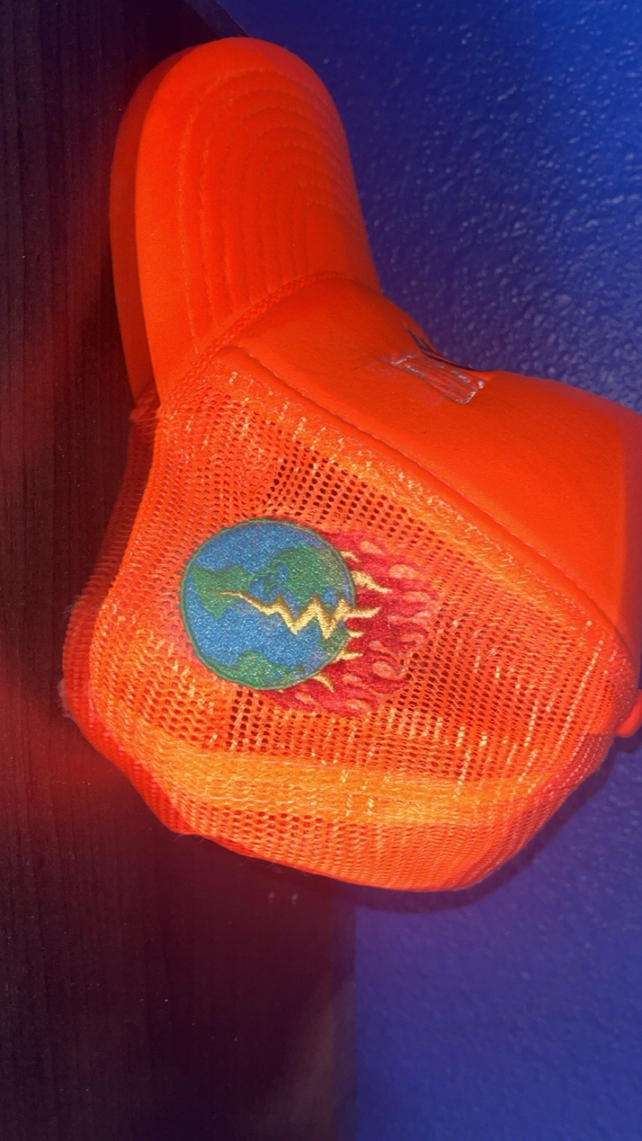 Soul Rich Orange Trucker Hat Adjustable Mesh Back Money Earth Embroidery Men