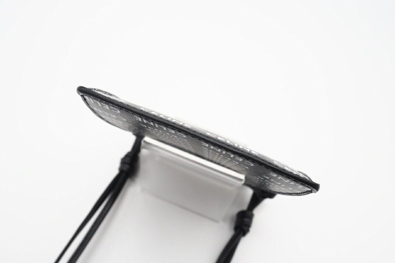 Returns accepted within 3 days beautiful CELINE Leather Vintage Logo Print Zi