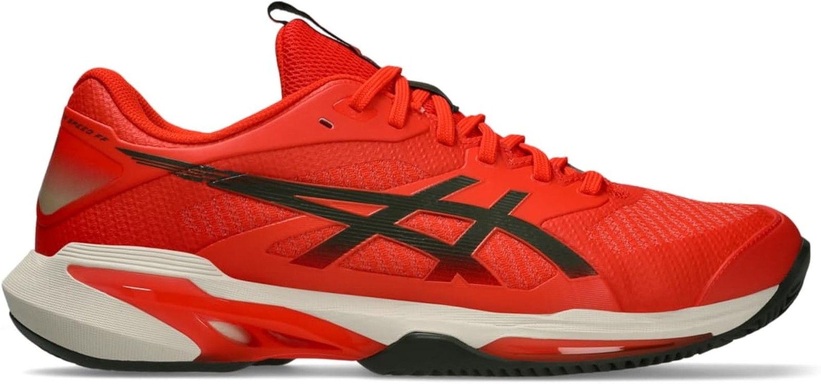 ASICS Men’s Solution Speed FF 4 Clay Tennis Shoes, 6.5, Cherry Tomato/Vintage Kh