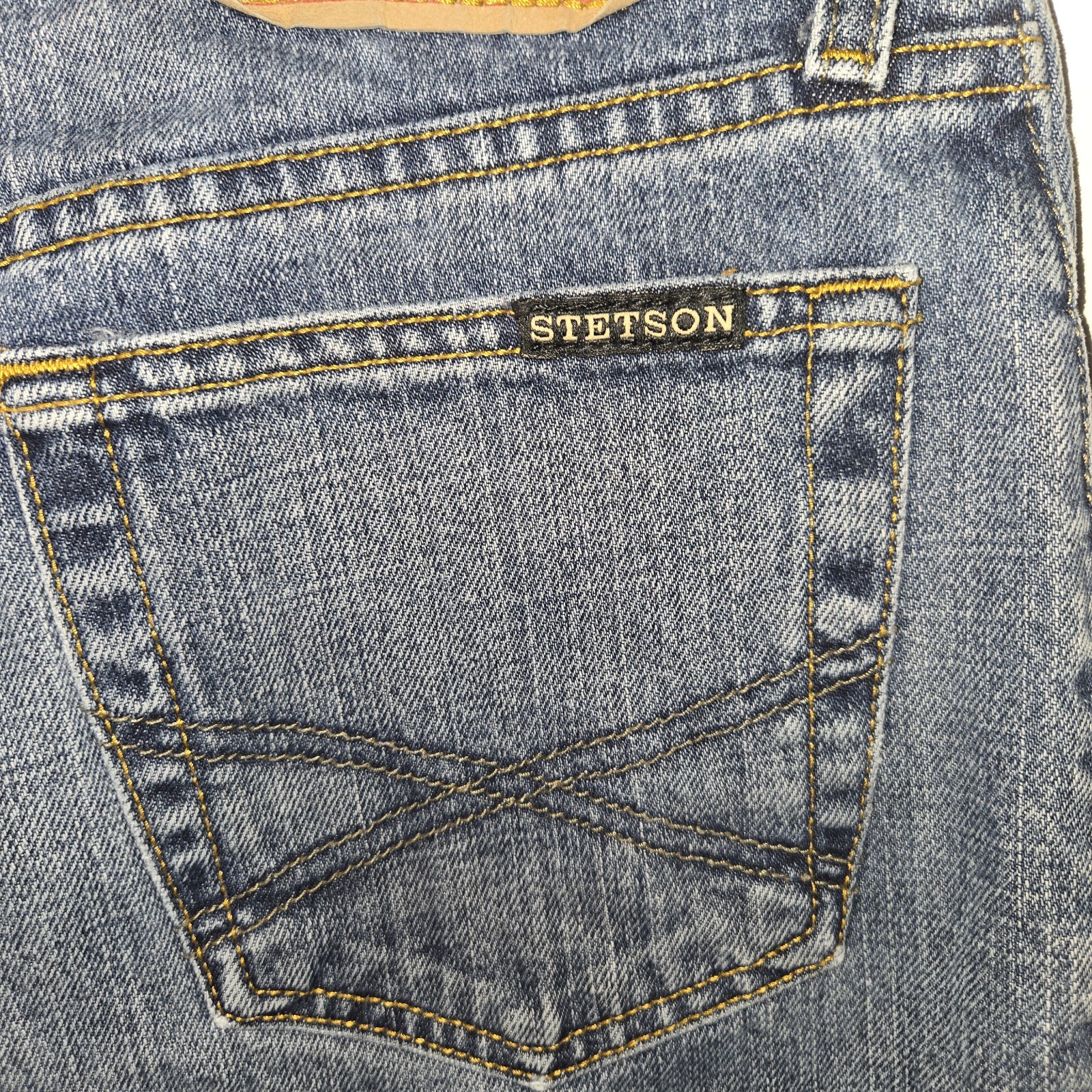 STETSON 1520 Standard Straight Leg Jeans Mens 28×38 (fit29.5×35) Western Cowboy