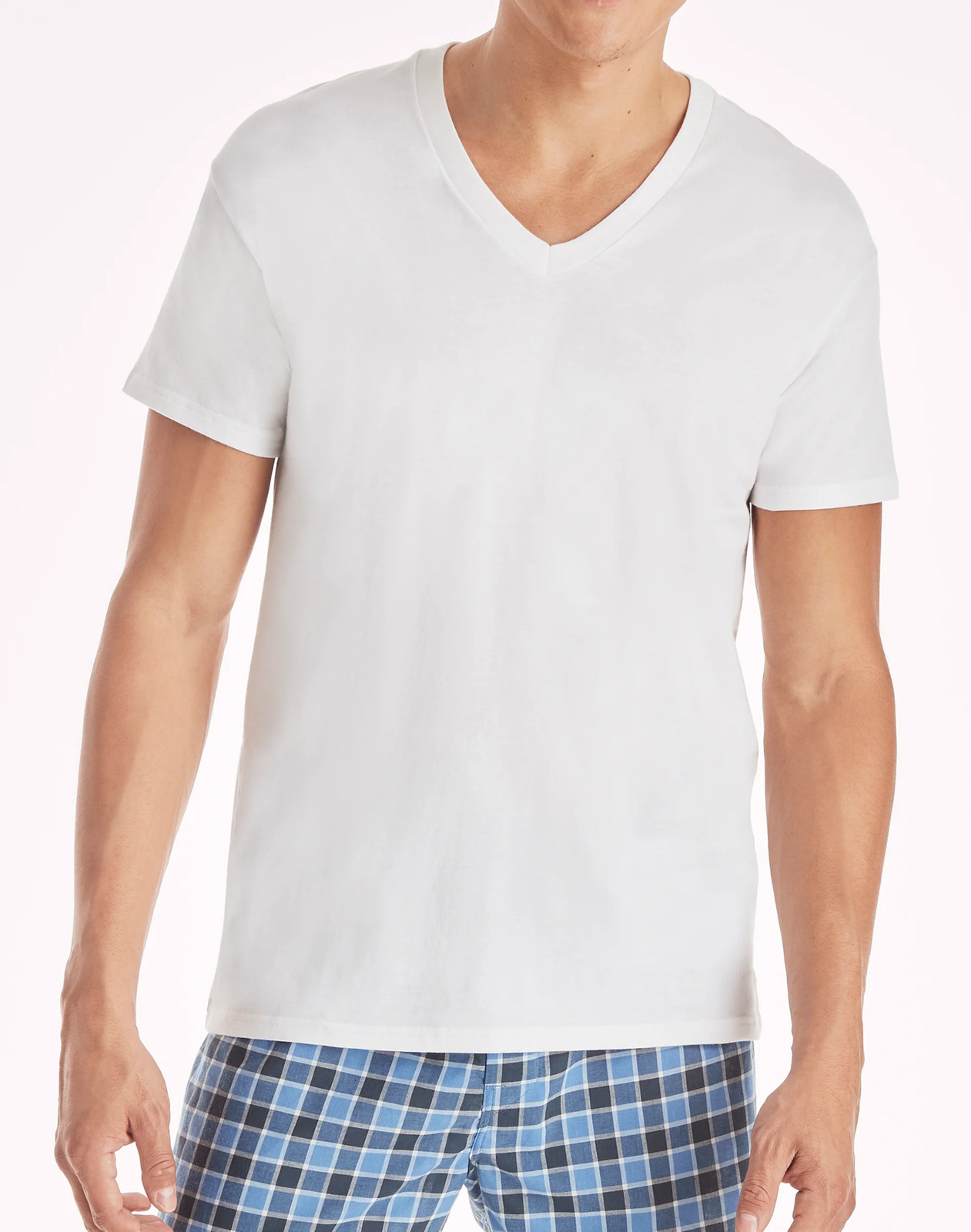 Hanes Men’s Undershirt 10-Pack ComfortSoft White V-Neck T-Shirt Tee Short Sleeve