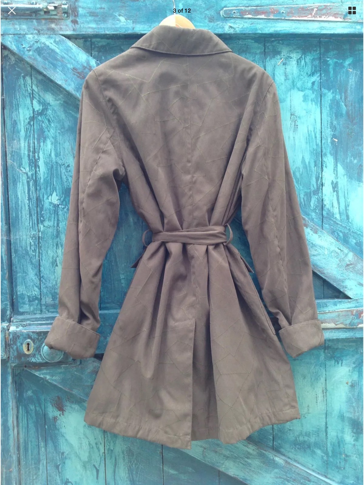 Womens Trench Coat Brown Size M Vintage Four Seasons Rare Mac Unique Inc UK P&P